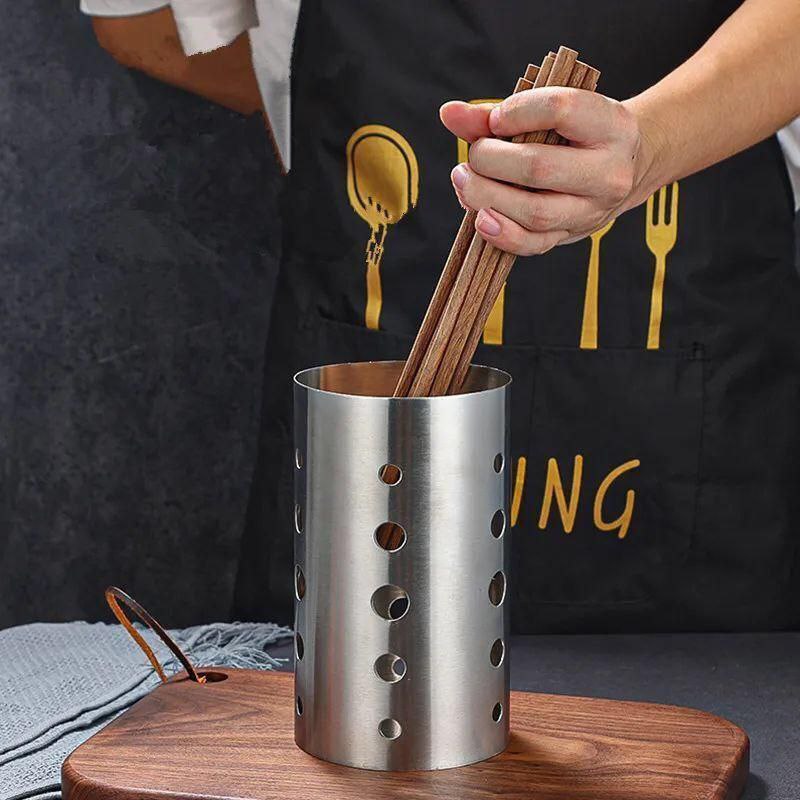 Gold Stainless Steel Kitchen Utensil Holder