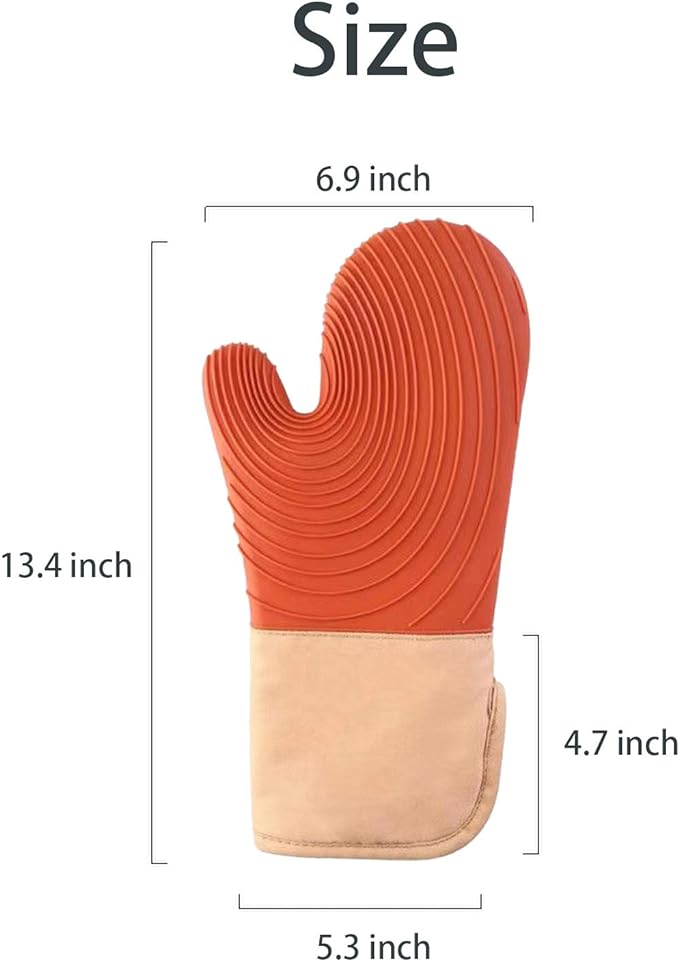 High Temperature Resistant Thickened Oven Mitts