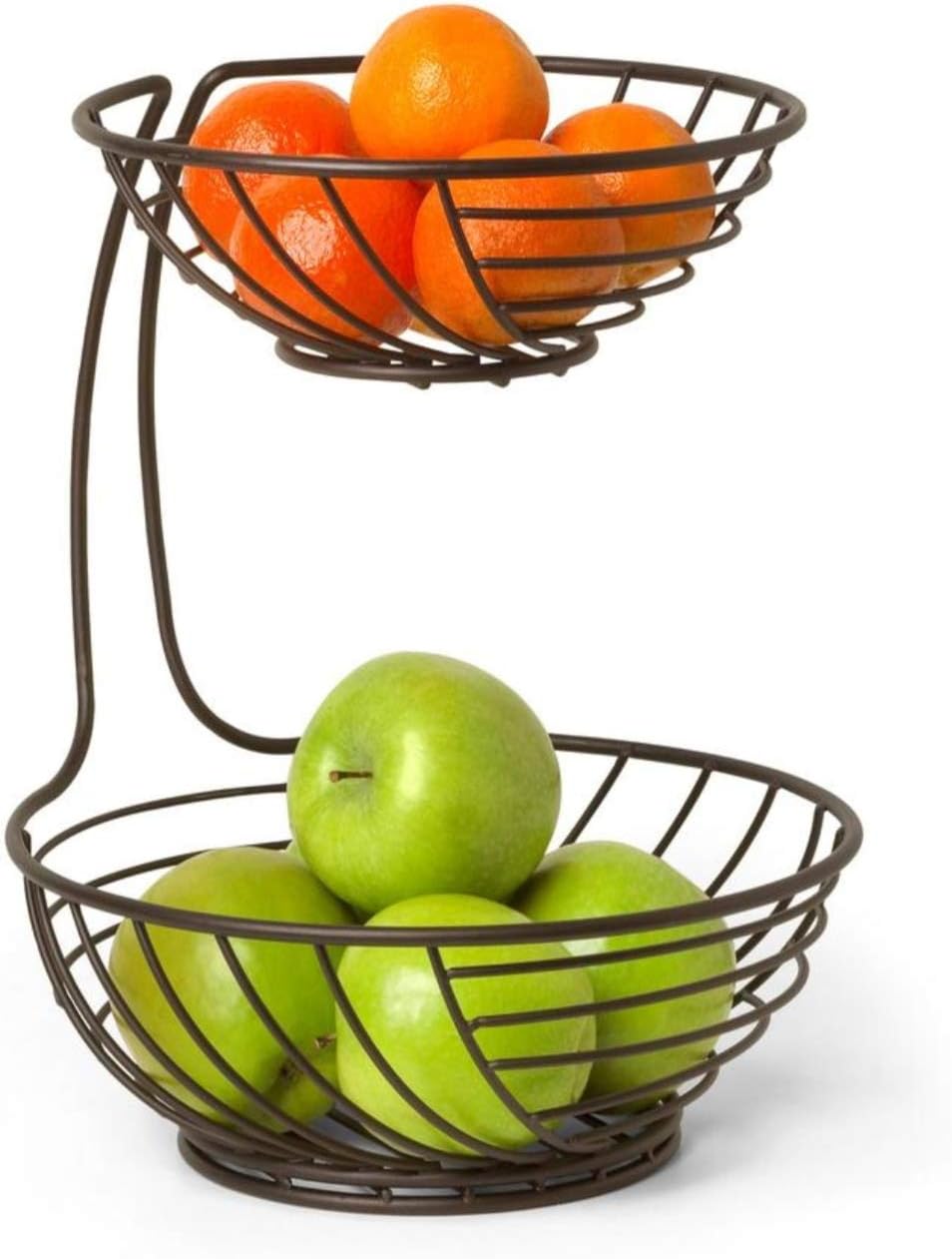 Cast iron Wire Two Tier Fruit Basket Stand