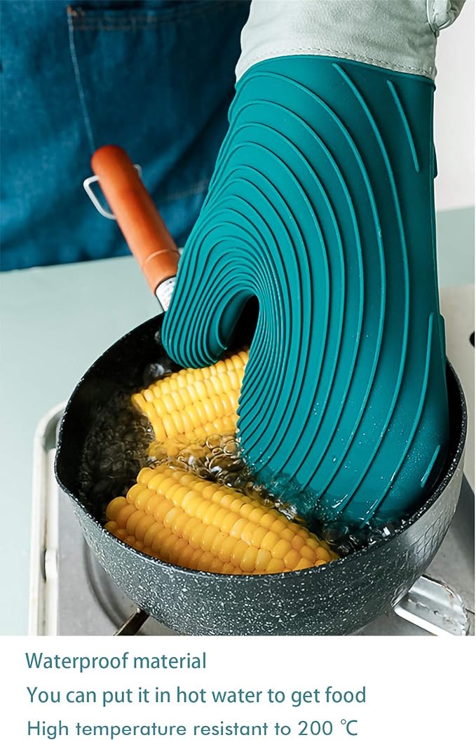 High Temperature Resistant Thickened Oven Mitts