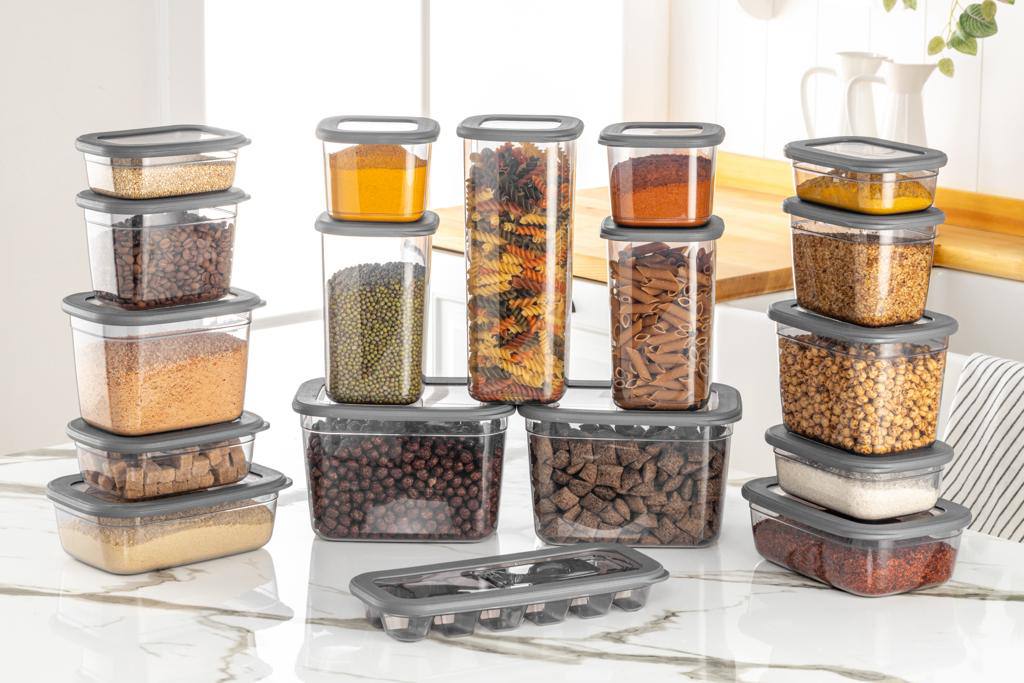 Folly Life Plastic 18 Pieces Food Containers