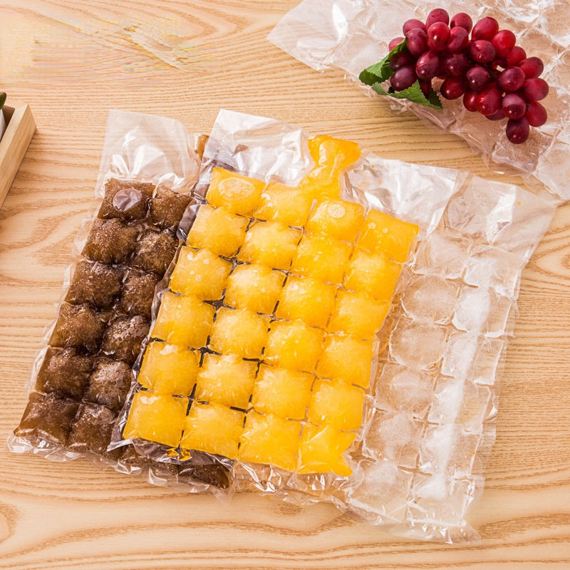 Disposable Self-Sealing Plastic Ice Cube Tray Bags