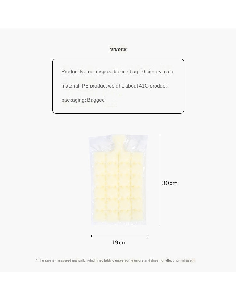Disposable Self-Sealing Plastic Ice Cube Tray Bags