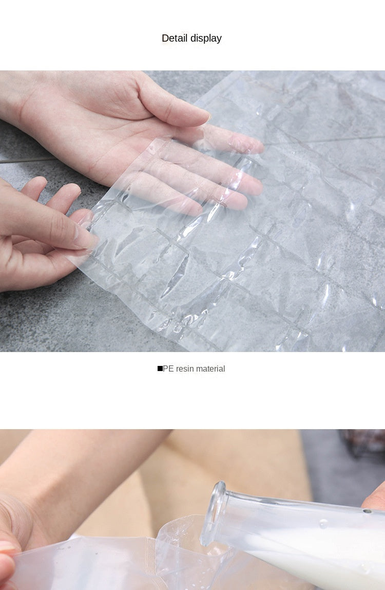 Disposable Self-Sealing Plastic Ice Cube Tray Bags
