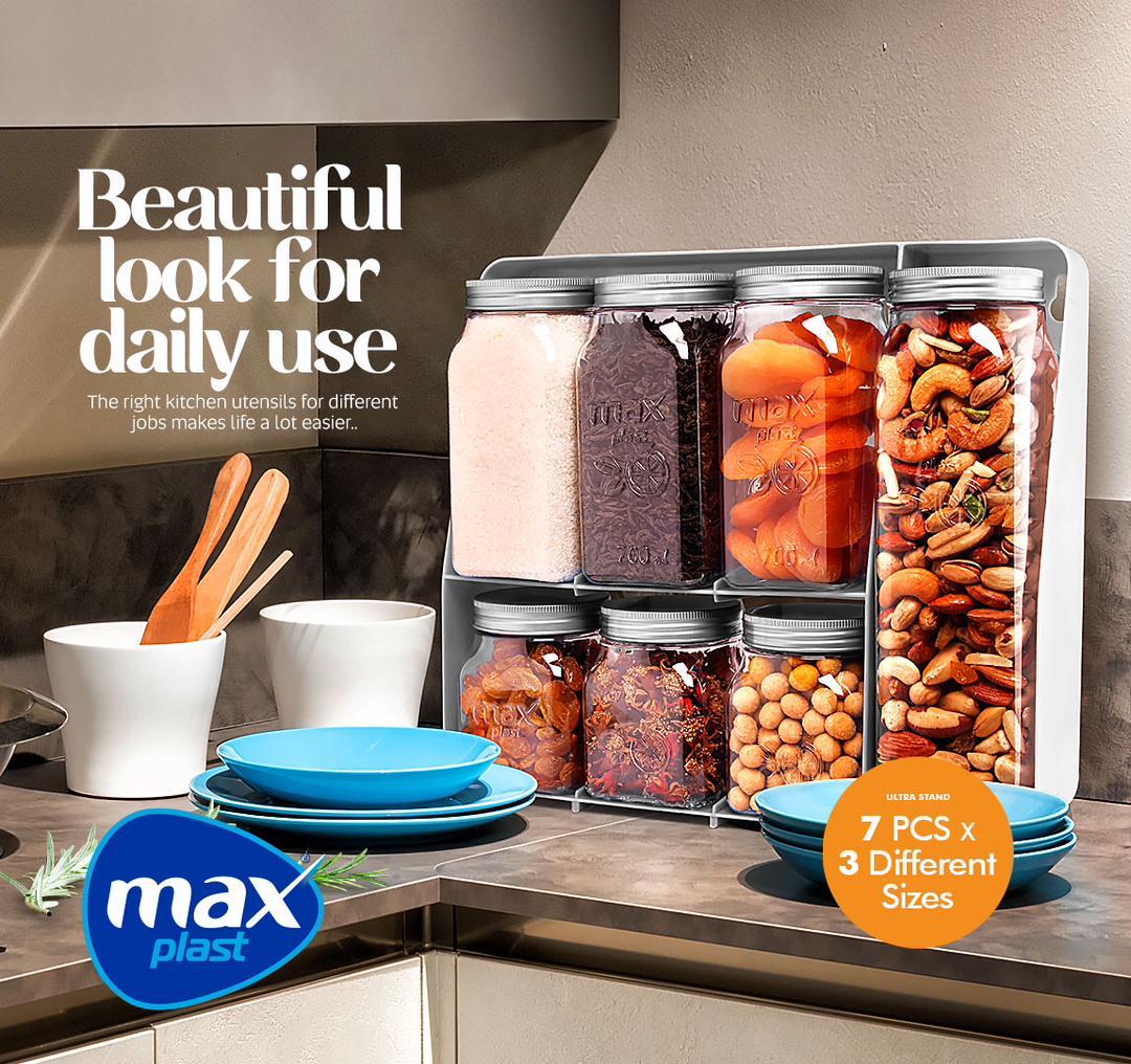 Max Plast Plastic Jars Set of 7