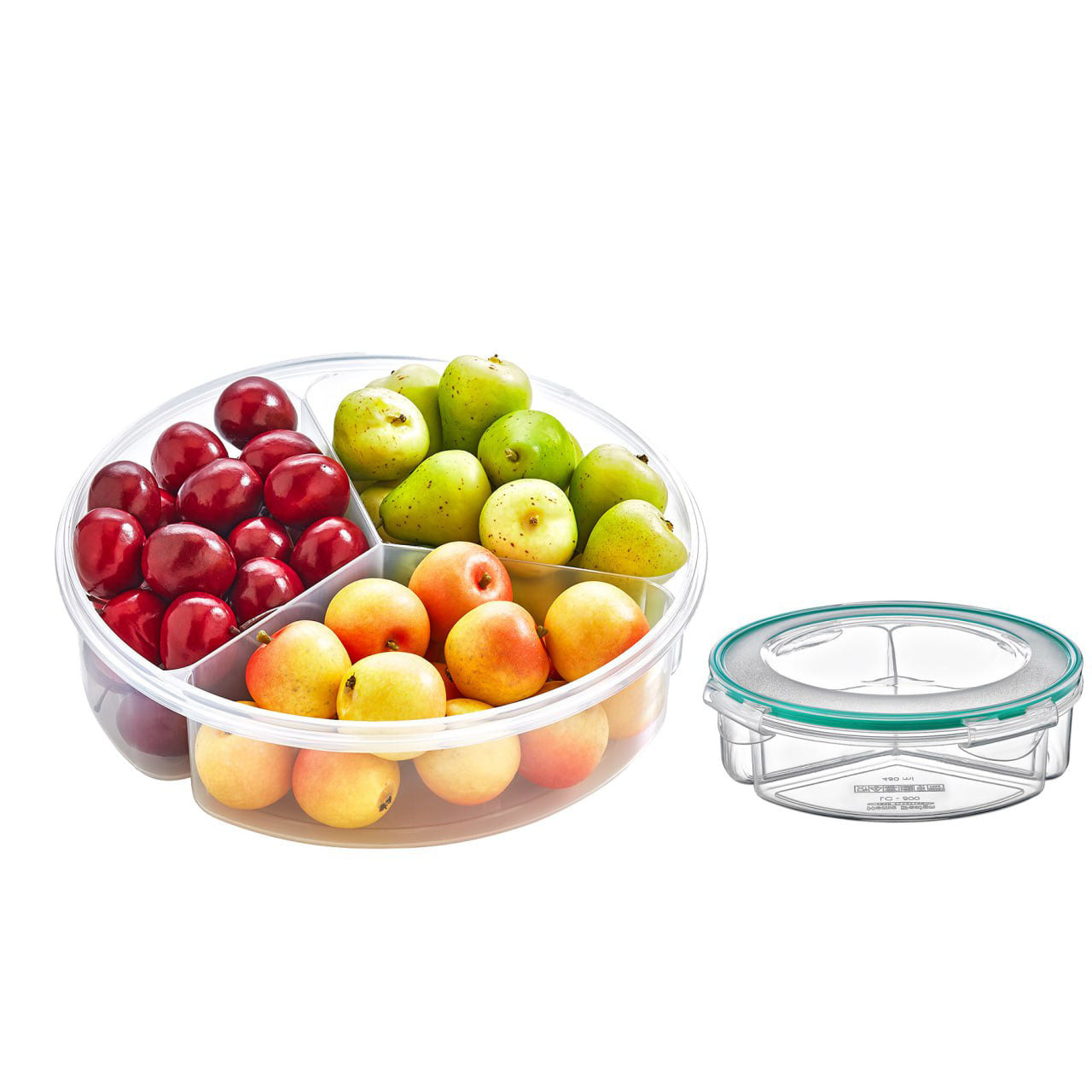 Titiz Plastic Divided Round Container
