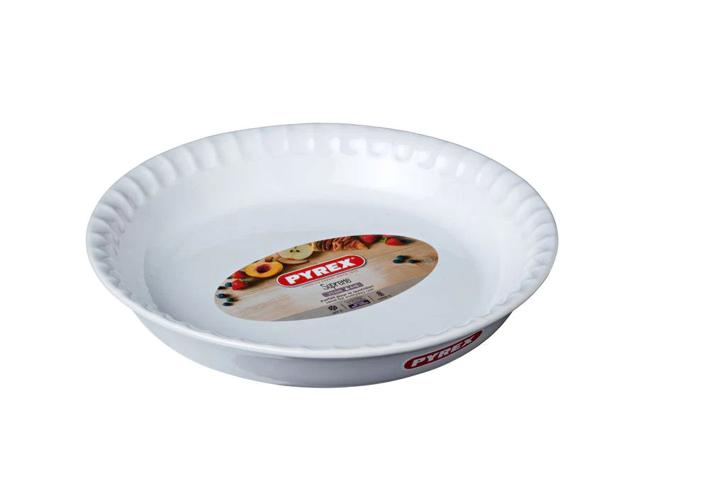 Supreme Pure white Pie dish - Ceramic - Ø25 cm