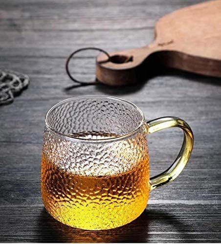 Glass Mug with Golden Handle