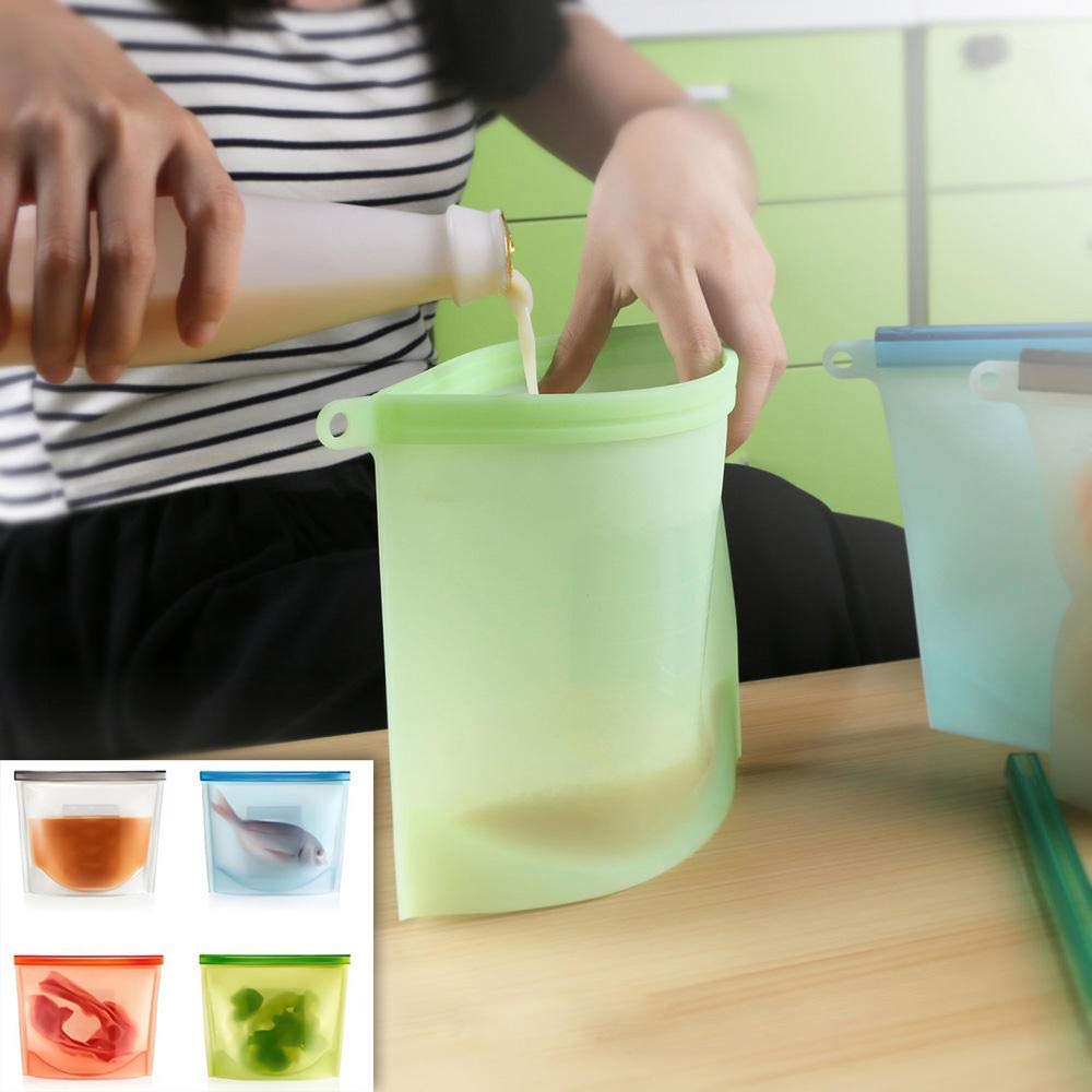 Reusable Silicone Food Storage Bags (1 Litre)