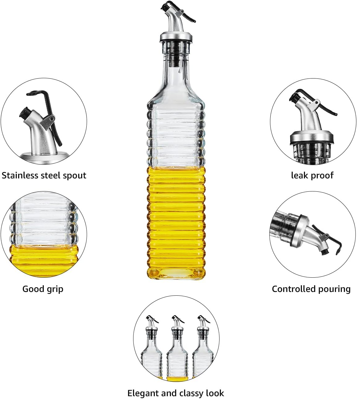 Oil Dispenser with Stainless Steel Spout
