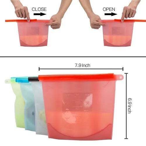 Reusable Silicone Food Storage Bags (1.5 Litres)