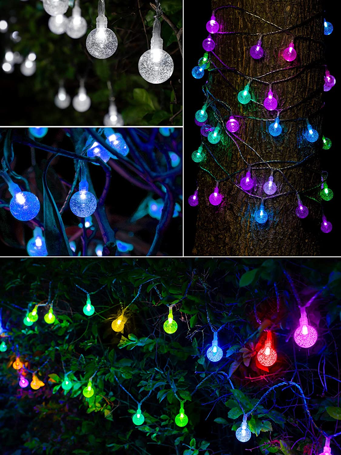 Color Changing Lights 20 Bulbs Multicolor Crystal Balls