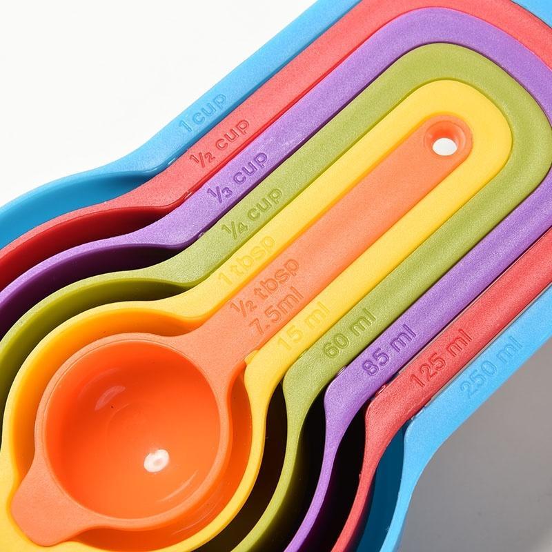 Set of 6 PCS Plastic Measuring Spoons Cup